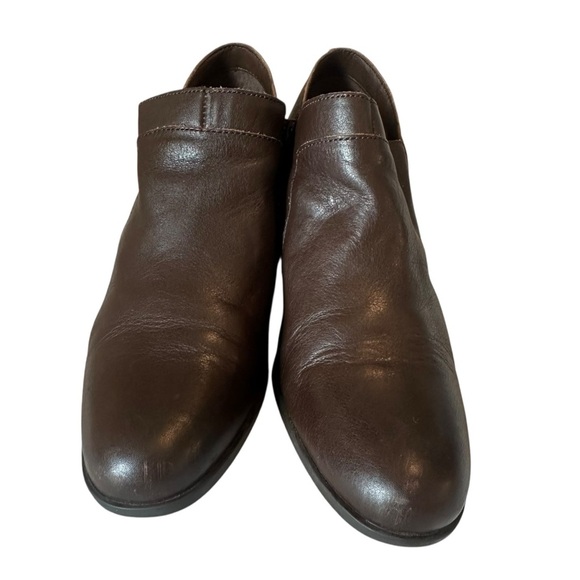 Born brown zip side leather loafer size 10M - Picture 6 of 7